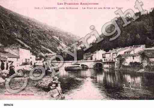 Ville de LACOURT, carte postale ancienne