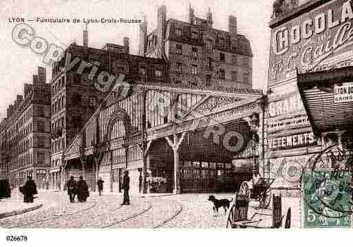 Ville de LYON, carte postale ancienne