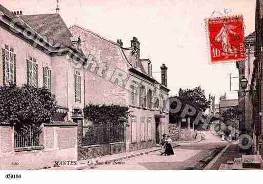 Ville de MANTES, carte postale ancienne