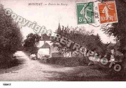 Ville de MONTJAY, carte postale ancienne