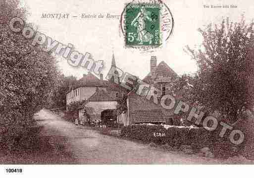 Ville de MONTJAY, carte postale ancienne