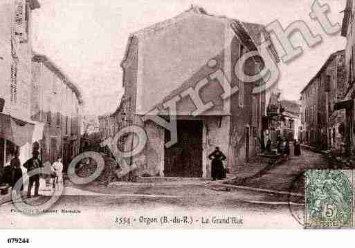 Ville de ORGON, carte postale ancienne