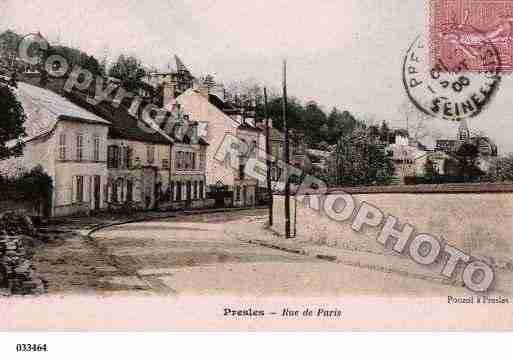 Ville de PRESLES, carte postale ancienne