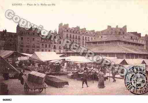 Ville de RENNES, carte postale ancienne