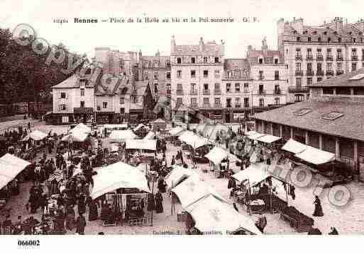 Ville de RENNES, carte postale ancienne