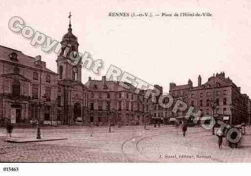 Ville de RENNES, carte postale ancienne