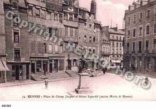 Ville de RENNES, carte postale ancienne