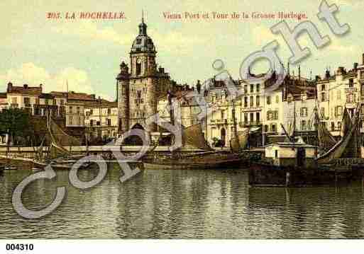 Ville de ROCHELLE(LA), carte postale ancienne