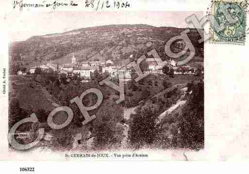 Ville de SAINTGERMAINDEJOUX, carte postale ancienne