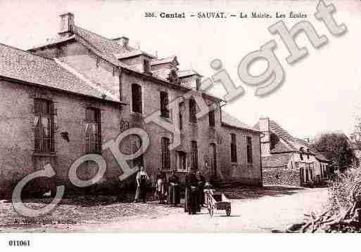 Ville de SAUVAT, carte postale ancienne