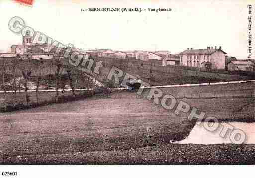 Ville de SERMENTIZON, carte postale ancienne