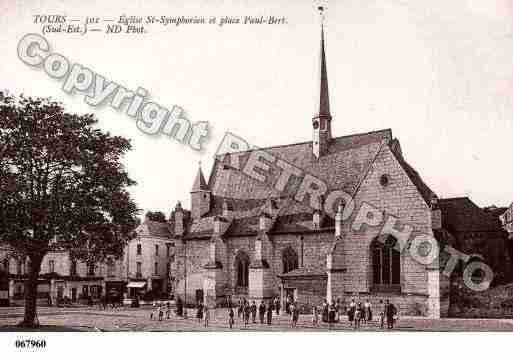 Ville de TOURS, carte postale ancienne