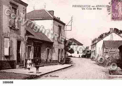 Ville de VENDENESSESURAEEOUX, carte postale ancienne