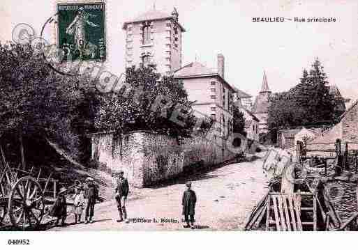 Ville de BEAULIEU, carte postale ancienne