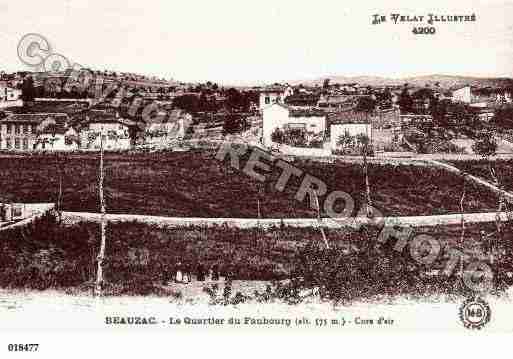 Ville de BEAUZAC, carte postale ancienne