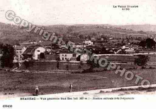 Ville de BEAUZAC, carte postale ancienne