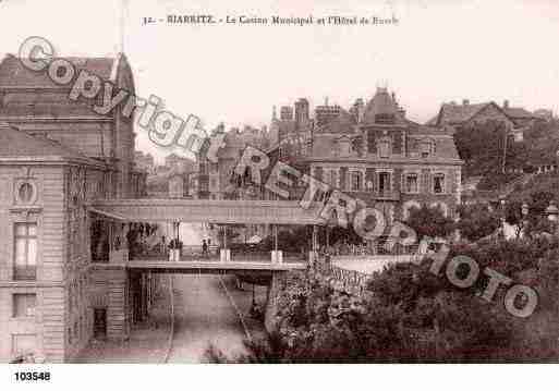 Ville de BIARRITZ, carte postale ancienne