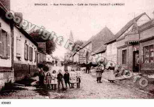 Ville de BRACHES, carte postale ancienne