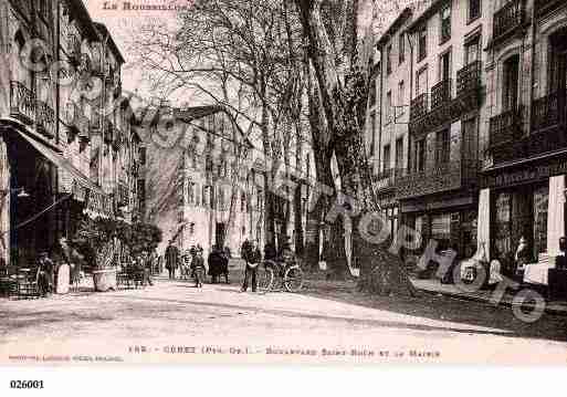 Ville de CERET, carte postale ancienne