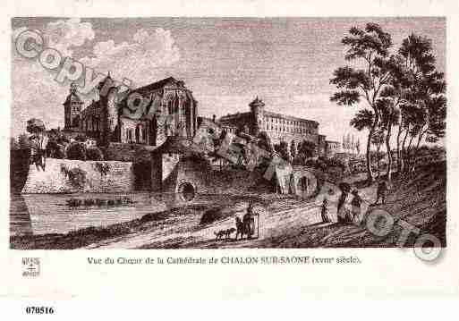 Ville de CHALONSURSAONE, carte postale ancienne