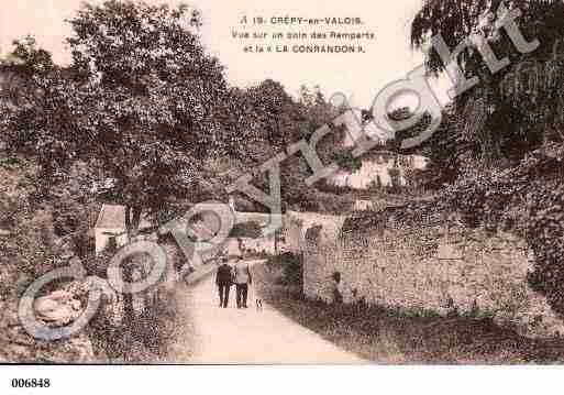 Ville de CREPYENVALOIS, carte postale ancienne