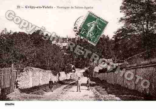 Ville de CREPYENVALOIS, carte postale ancienne