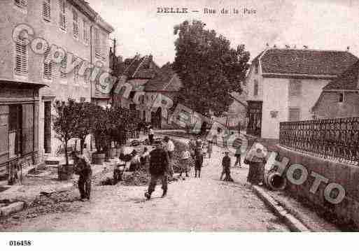 Ville de DELLE, carte postale ancienne