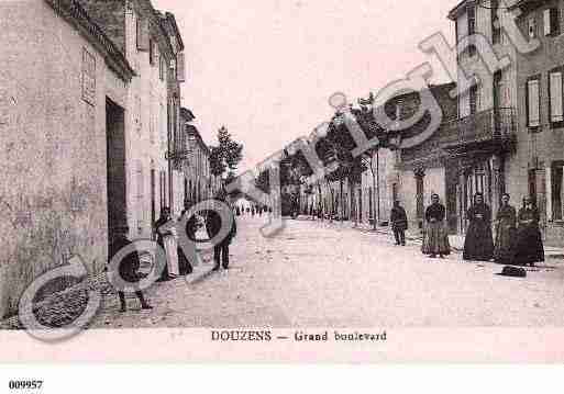 Ville de DOUZENS, carte postale ancienne