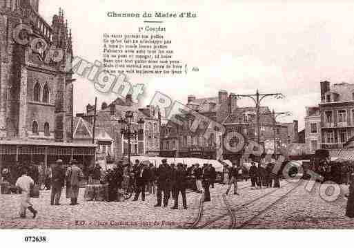 Ville de EU, carte postale ancienne