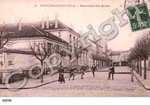 Ville de FONTENAYSBOIS, carte postale ancienne Ville de FONTENAYSBOIS, carte postale ancienne