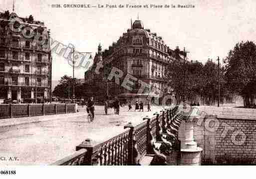 Ville de GRENOBLE, carte postale ancienne