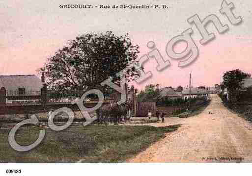 Ville de GRICOURT, carte postale ancienne