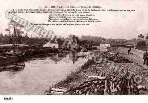 Ville de GUINES, carte postale ancienne