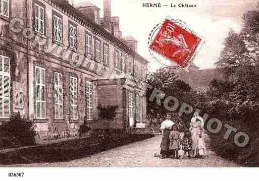 Ville de HERME, carte postale ancienne