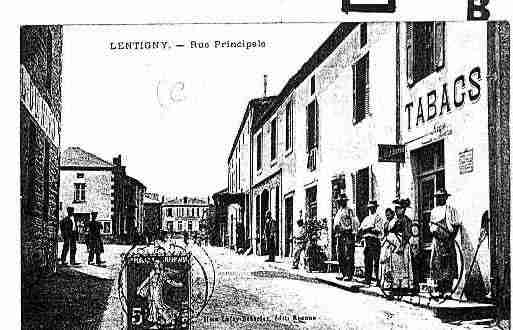 Ville de LENTIGNY, carte postale ancienne