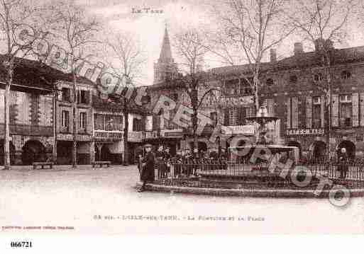 Ville de LISLESURTARN, carte postale ancienne