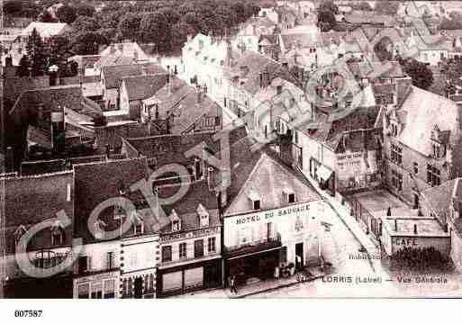 Ville de LORRIS, carte postale ancienne
