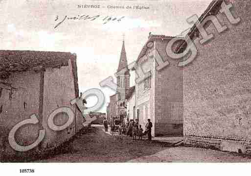 Ville de NIEVROZ, carte postale ancienne