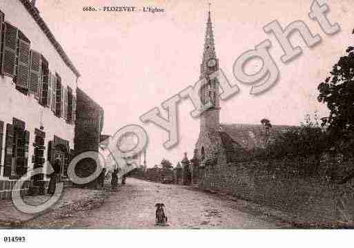 Ville de PLOZEVET, carte postale ancienne