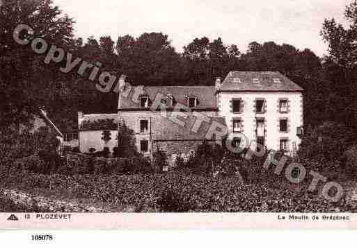 Ville de PLOZEVET, carte postale ancienne