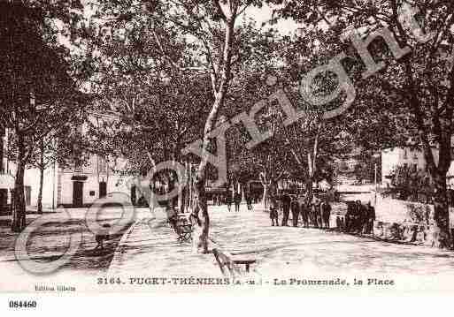 Ville de PUGETTHENIERS, carte postale ancienne