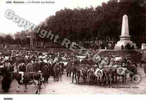 Ville de RENNES, carte postale ancienne