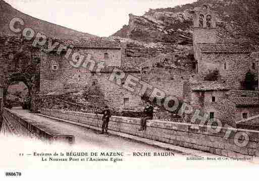 Ville de ROCHEBAUDIN, carte postale ancienne