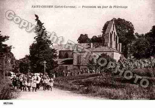 Ville de SAINTCOLOMBDELAUZUN, carte postale ancienne