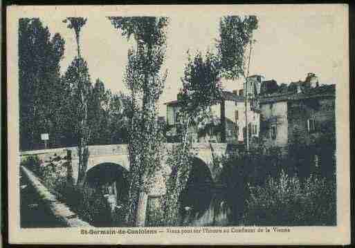 Ville de SAINTGERMAINDECONFOLENS, carte postale ancienne