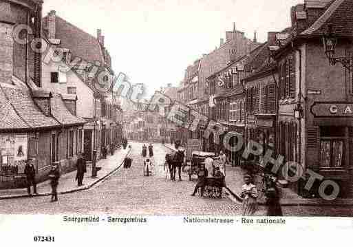 Ville de SARREGUEMINES, carte postale ancienne