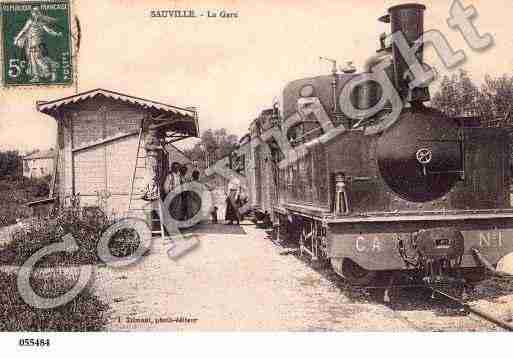 Ville de SAUVILLE, carte postale ancienne