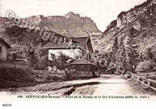 Ville de SERVOZ, carte postale ancienne