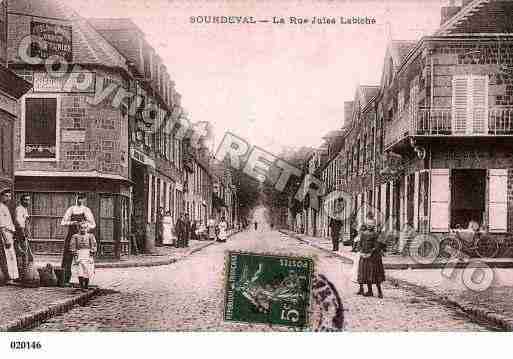 Ville de SOURDEVAL, carte postale ancienne