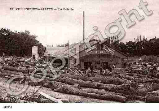 Ville de VILLENEUVESURALLIER, carte postale ancienne